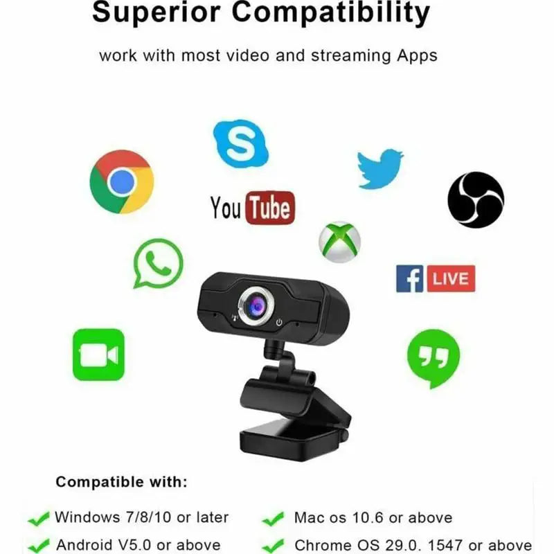 USB Full HD Webcam with Microphone