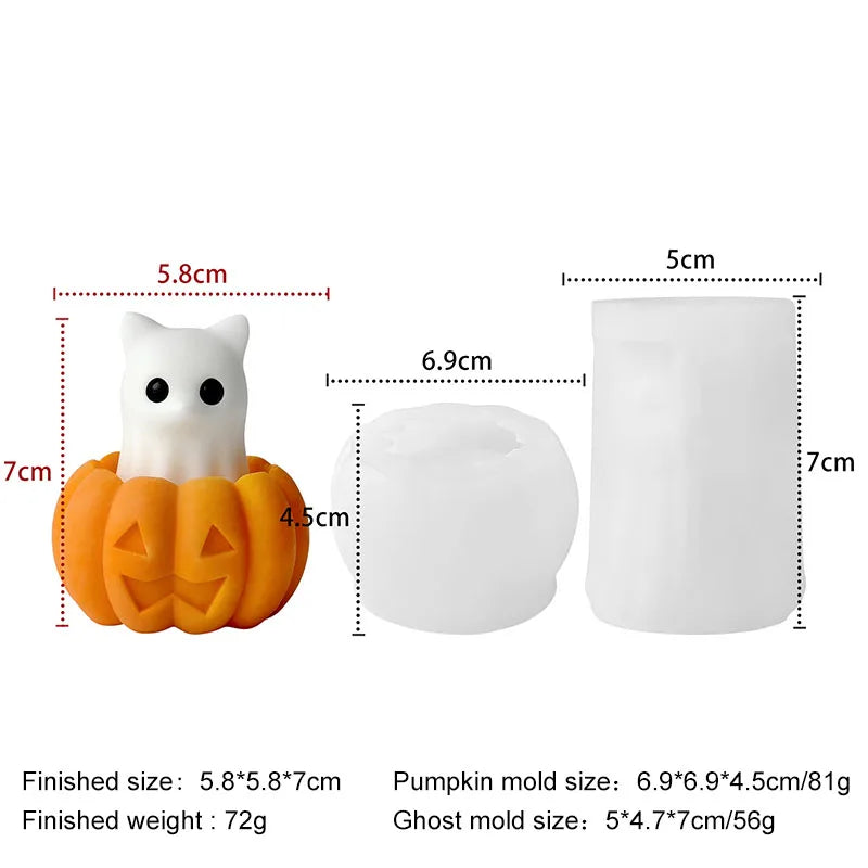 Halloween Animal Candle Mold Set – Silicone DIY Molds