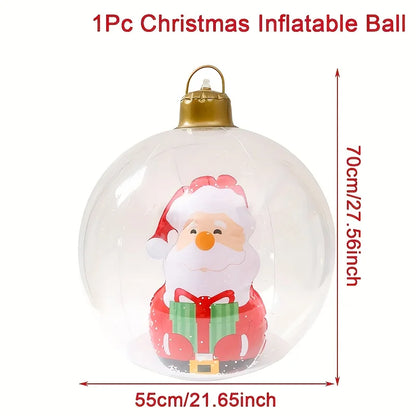Christmas Decorations, 1pc Inflatable Christmas Decoration Balls, for Indoor And Outdoor Party Supplies, Pendants, Drops Finials