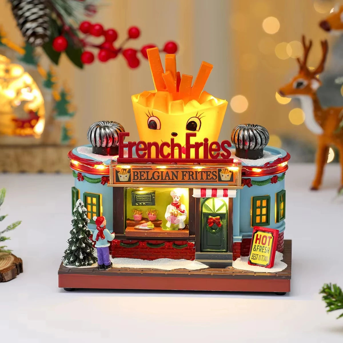 Lighted Christmas Music Box Ornament
