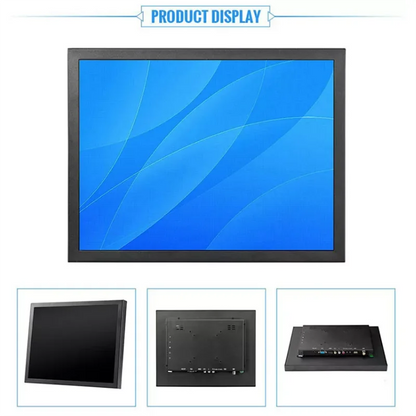 12 15 17 19 Inch 4:3 Ratio Open Frame Monitor MIrror Function Without Touch Screen Industrial Display With AV BNC VGA HDMI USB
