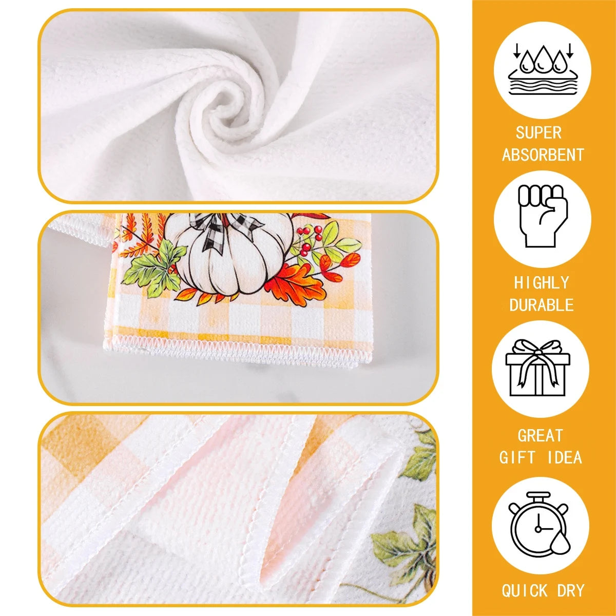 Halloween Hand Towels – 2-Piece Ghost &amp; Pumpkin Set