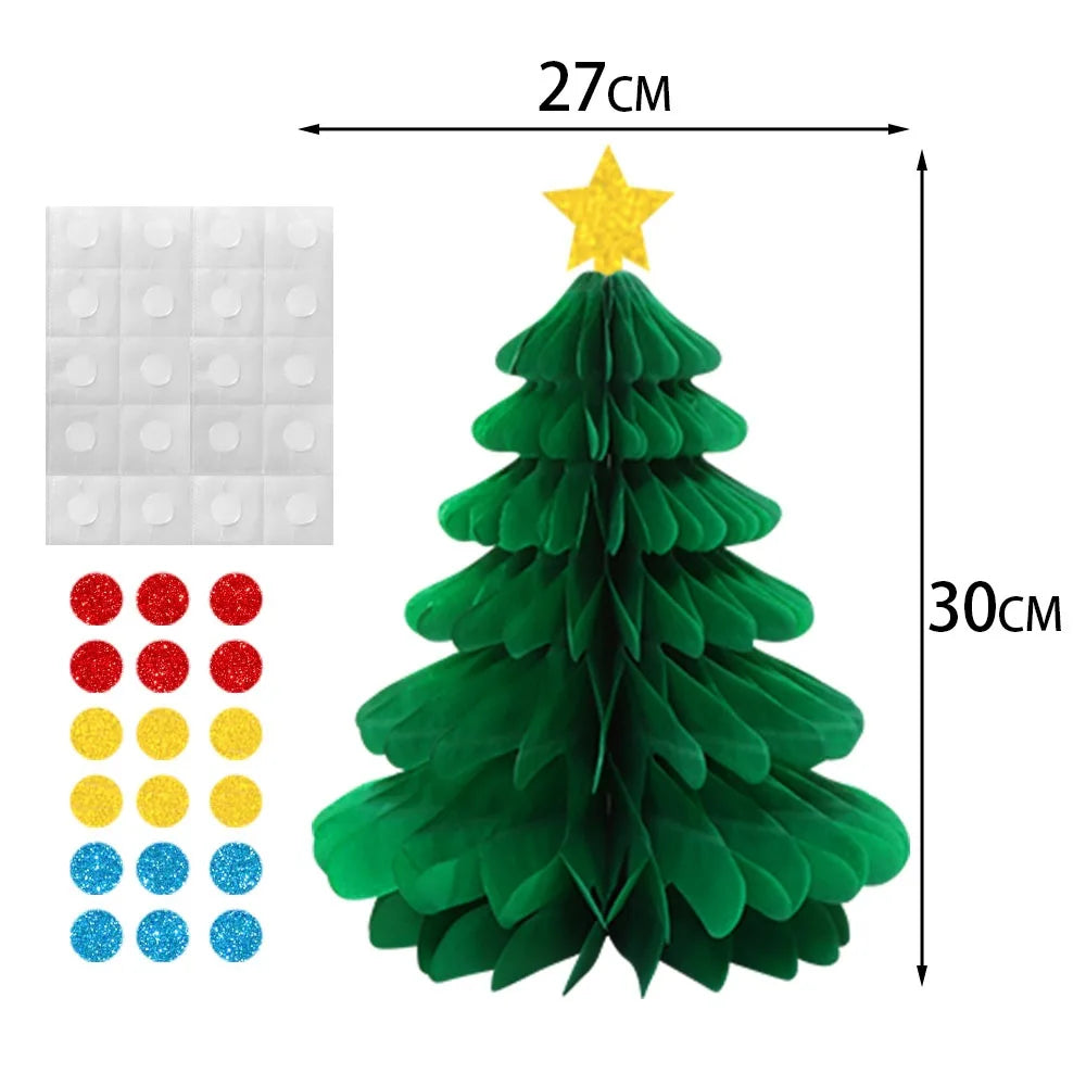 3D Honeycomb Christmas Tree Hanging Decor
