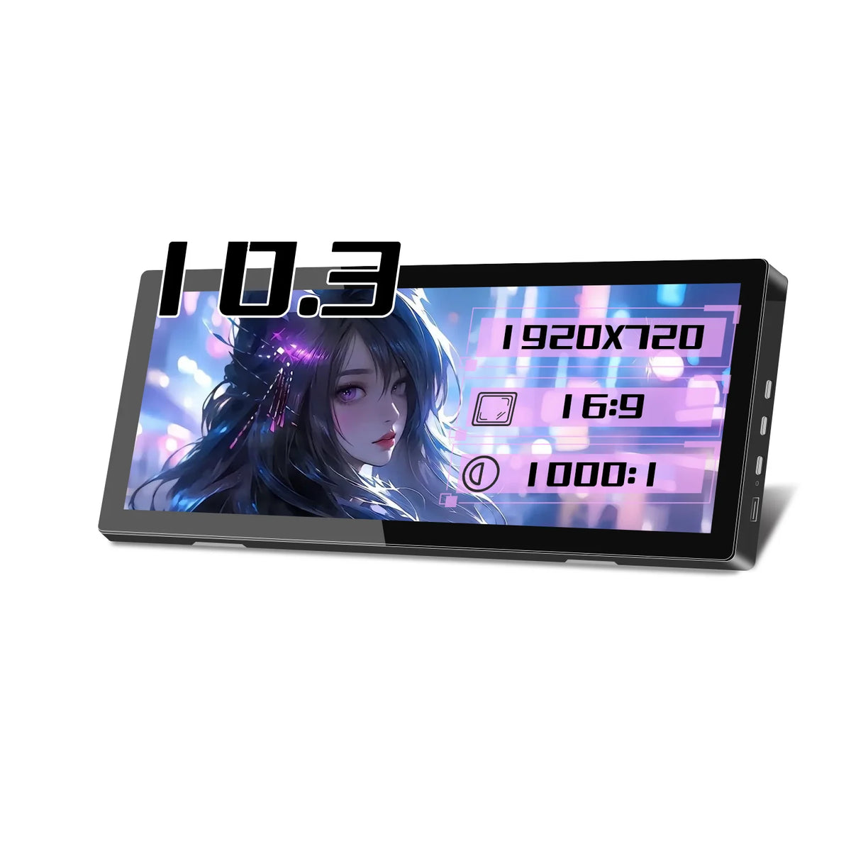 12.3 Inch 1920x720 HD Capacitive Touch Screen Monitor Portable LCD Display with HDMI Input for PC Laptop Industrial Equipment