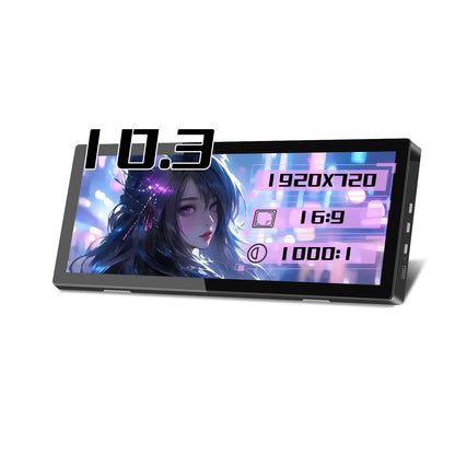 12.3 Inch 1920x720 HD Capacitive Touch Screen Monitor Portable LCD Display with HDMI Input for PC Laptop Industrial Equipment