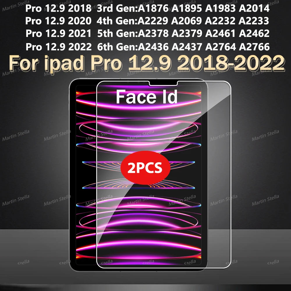 2-Pack Tempered Glass Screen Protectors for iPad