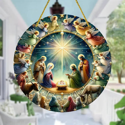 Wooden Nativity Christmas Decoration