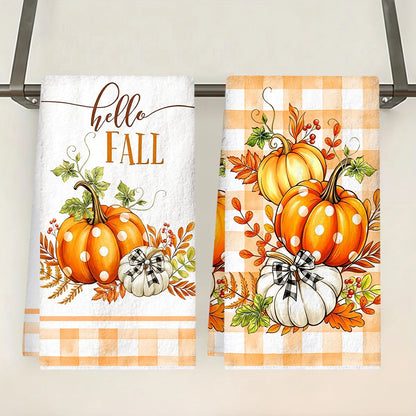 Halloween Hand Towels – 2-Piece Ghost &amp; Pumpkin Set