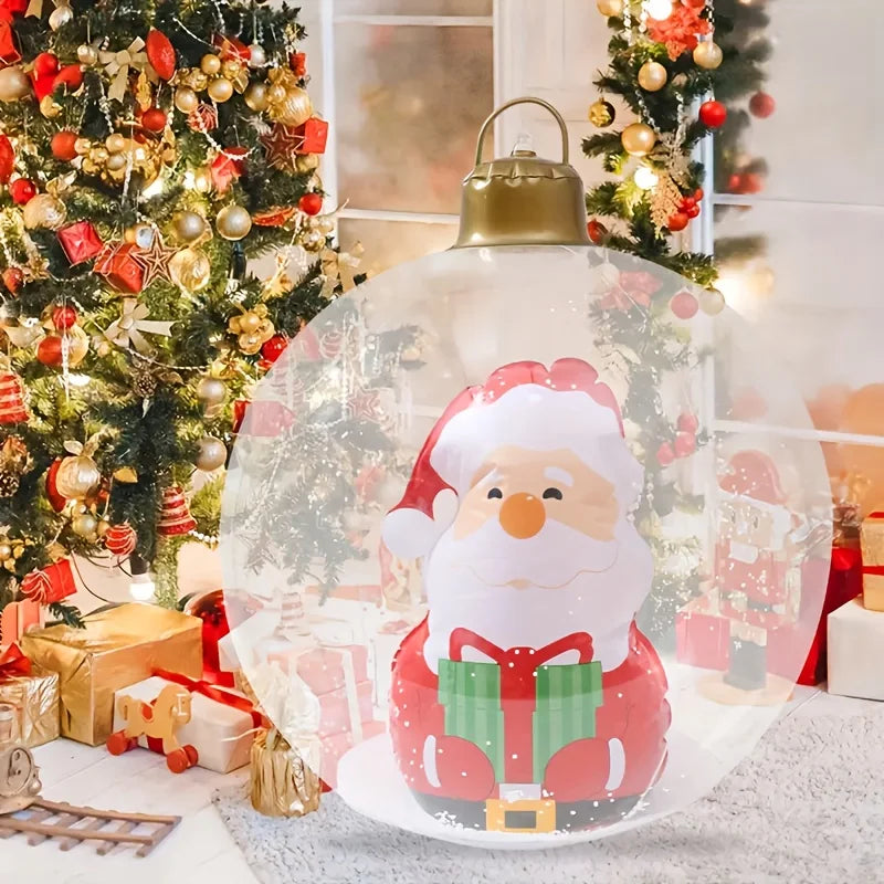 Christmas Decorations, 1pc Inflatable Christmas Decoration Balls, for Indoor And Outdoor Party Supplies, Pendants, Drops Finials