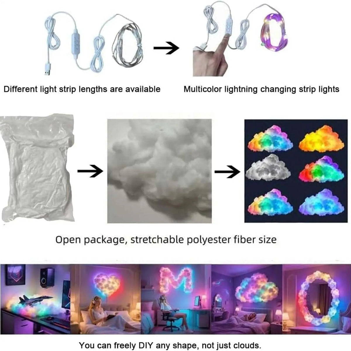 USB RGB Thunder Cloud Light