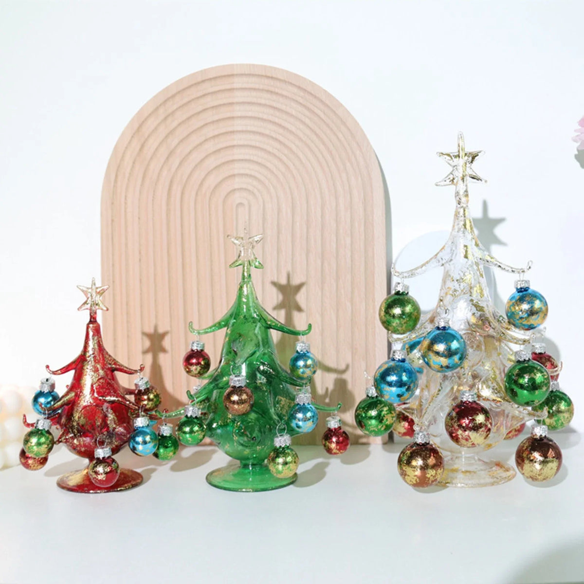 DIY Glass Christmas Tree Scene