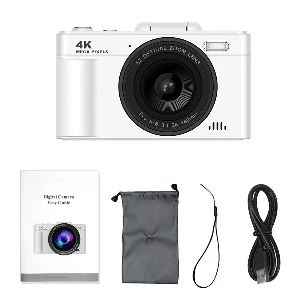 4K 64MP Compact Digital Camera with 18× Zoom