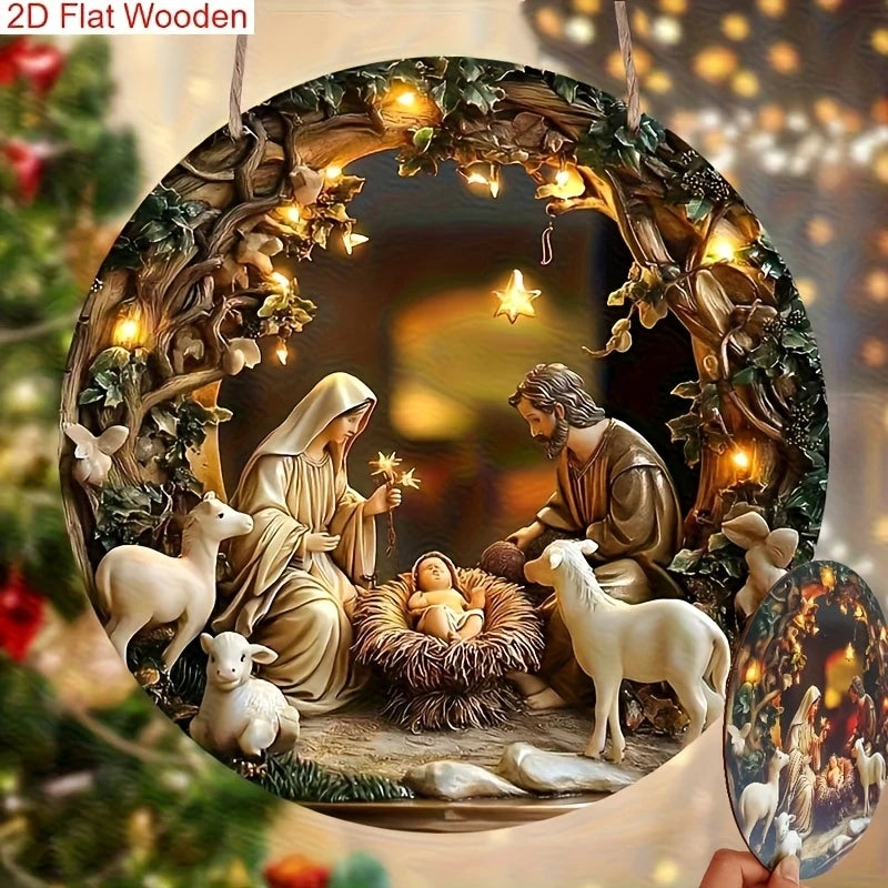 Wooden Nativity Christmas Decoration