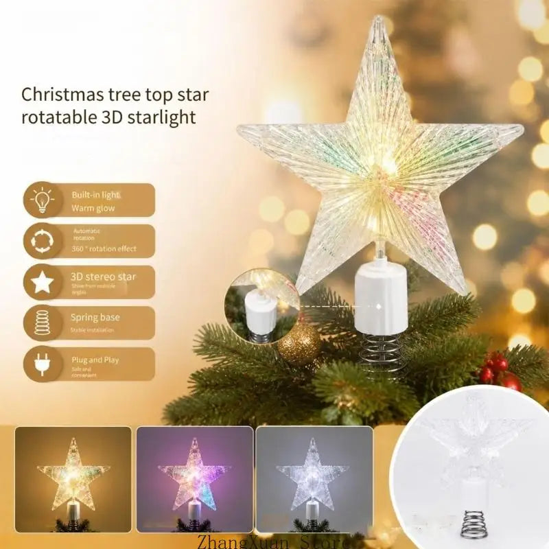 Lighted Christmas Tree Star