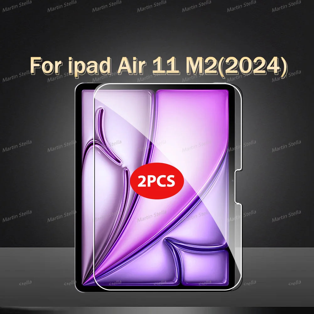 2-Pack Tempered Glass Screen Protectors for iPad
