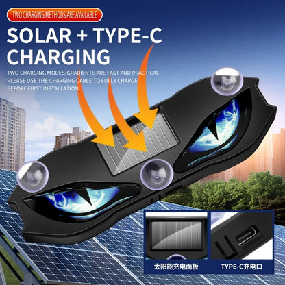 Solar Halloween Demon-Eye Car Lights – Decorative Vehicle Lights