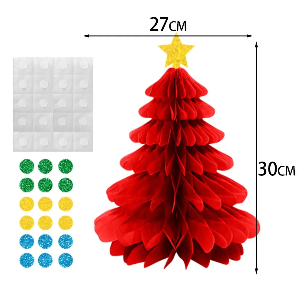 3D Honeycomb Christmas Tree Hanging Decor