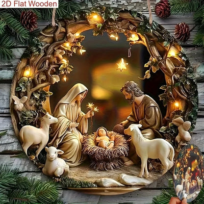 Wooden Nativity Christmas Decoration