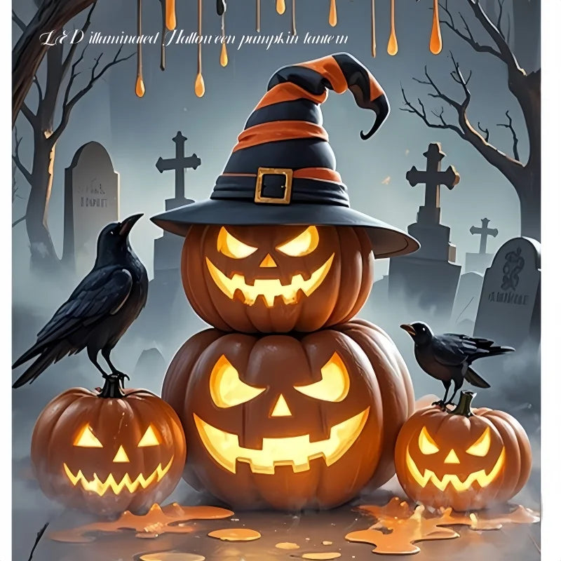 Halloween Pumpkin Lanterns – Haunted House Pumpkin Light