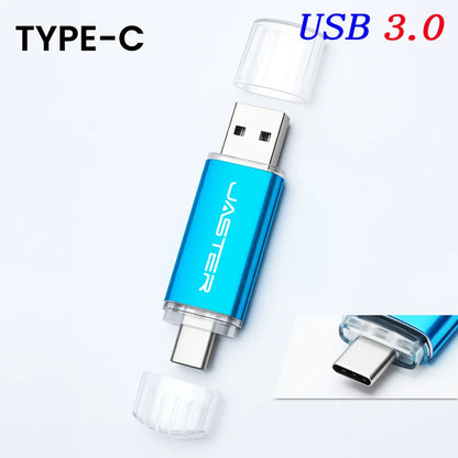 TYPE-C USB 3.0 Flash Drives 128GB 32GB 2IN1 Memory Stick 64GB 32GB 16GB Wedding Gift Pen Drive 8GB 4GB USB Stick Pendrive U Disk