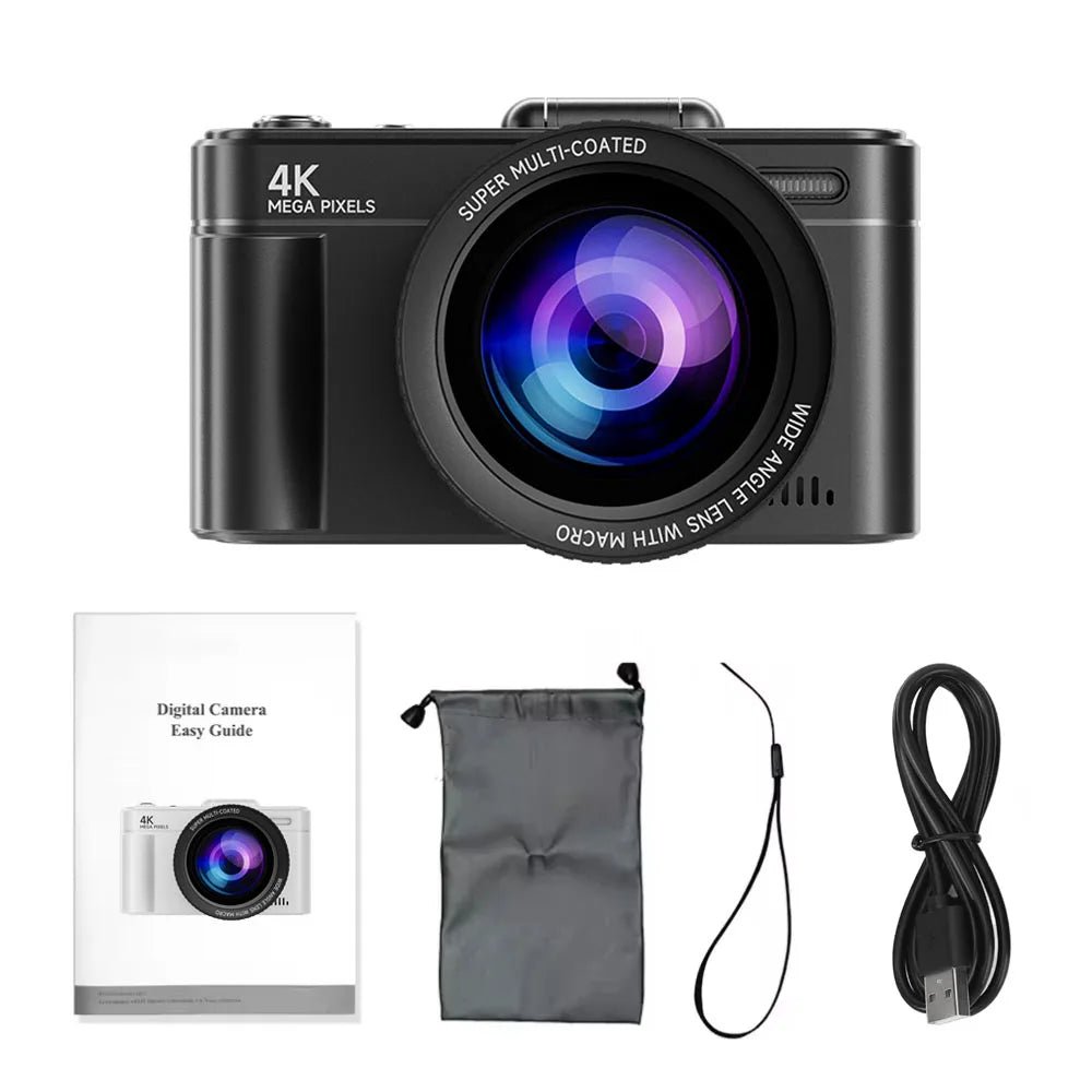4K 64MP Compact Digital Camera with 18× Zoom