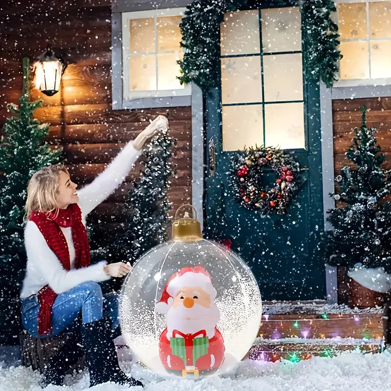 Christmas Decorations, 1pc Inflatable Christmas Decoration Balls, for Indoor And Outdoor Party Supplies, Pendants, Drops Finials