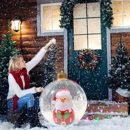 Christmas Decorations, 1pc Inflatable Christmas Decoration Balls, for Indoor And Outdoor Party Supplies, Pendants, Drops Finials