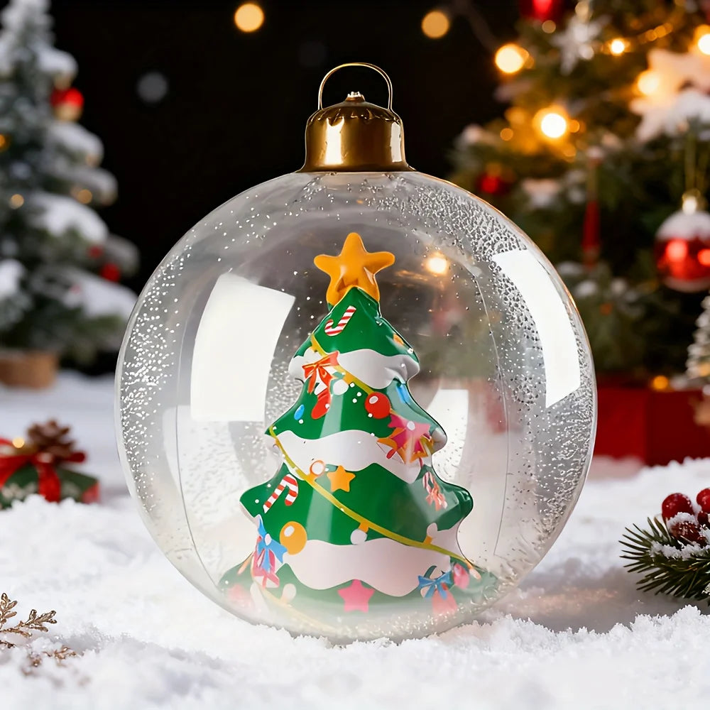 Christmas Decorations, 1pc Inflatable Christmas Decoration Balls, for Indoor And Outdoor Party Supplies, Pendants, Drops Finials