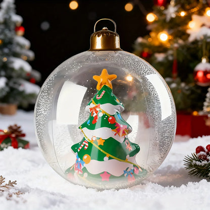 Christmas Decorations, 1pc Inflatable Christmas Decoration Balls, for Indoor And Outdoor Party Supplies, Pendants, Drops Finials