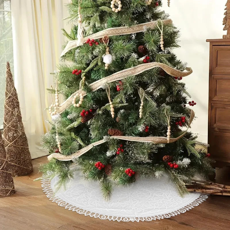 White Lace Christmas Tree Skirt