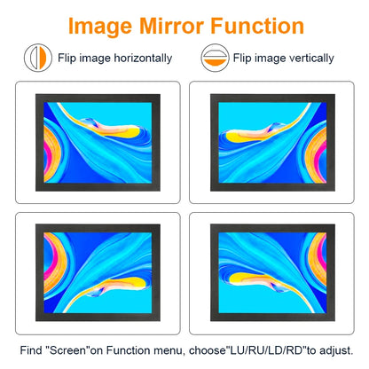 12 15 17 19 Inch 4:3 Ratio Open Frame Monitor MIrror Function Without Touch Screen Industrial Display With AV BNC VGA HDMI USB
