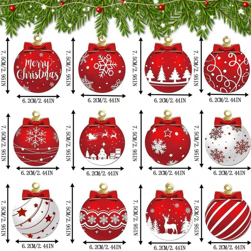 12-Piece Christmas Ball Ornament Set
