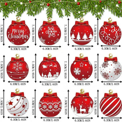 12-Piece Christmas Ball Ornament Set
