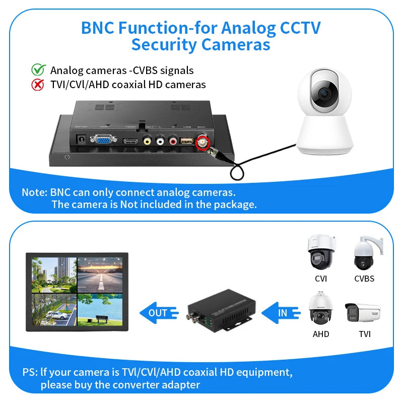 12 15 17 19 Inch 4:3 Ratio Open Frame Monitor MIrror Function Without Touch Screen Industrial Display With AV BNC VGA HDMI USB