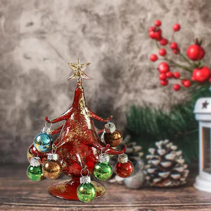 DIY Glass Christmas Tree Scene
