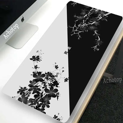 Black &amp; White Extended Gaming Mouse Pad