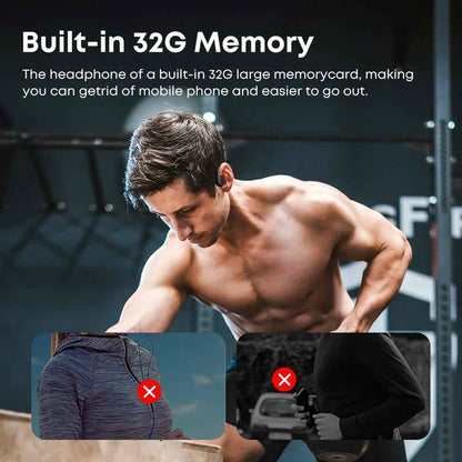 IPX8 Waterproof Bluetooth Headphones with 32GB Storage