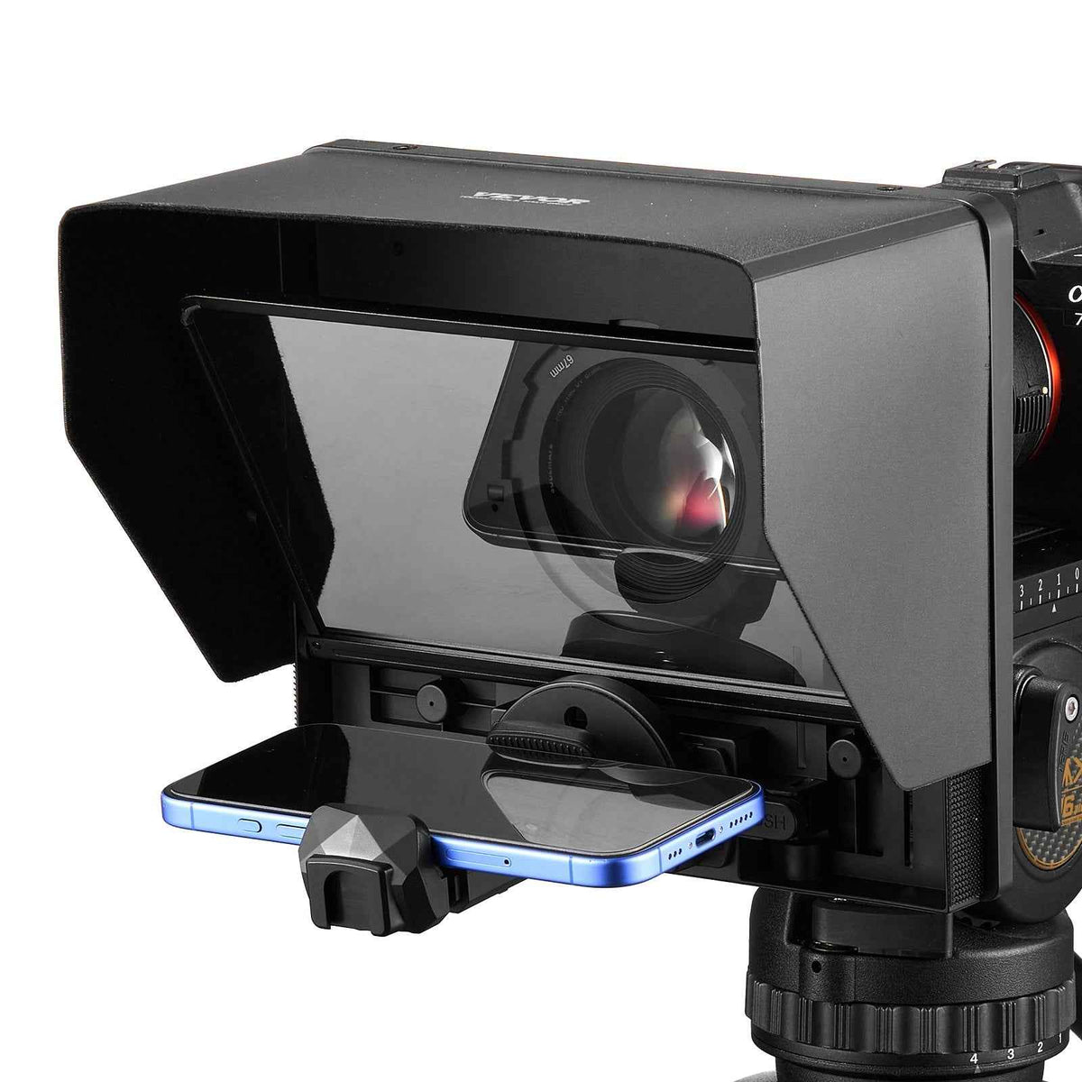 Desktop Teleprompter for Camera and Smartphone